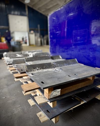 CNC Waterjet cutting holes NIM